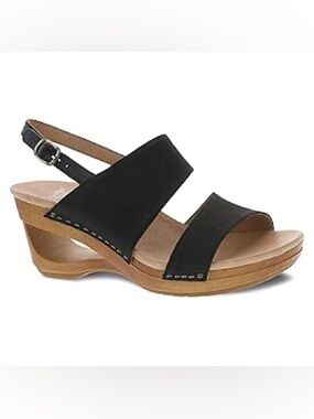 Black Open-Toe Slingback Sandals for Women